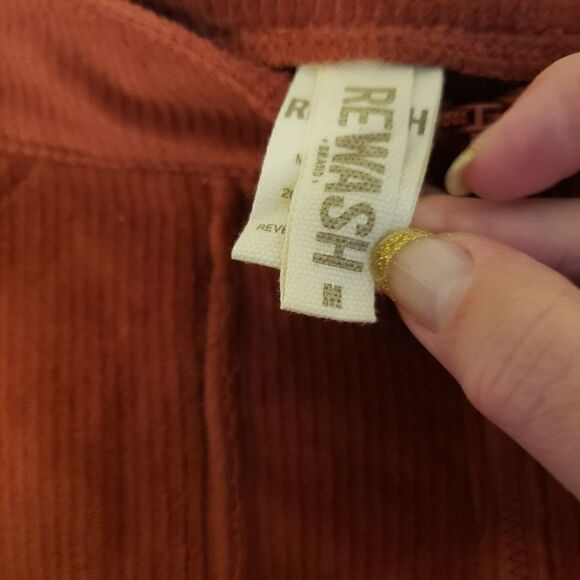 Rewash Corduroy A-Line Partial Front Zip Mini Skirt - Picture 5 of 8